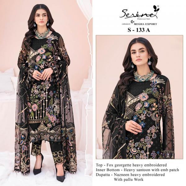 Serine S 133 A To D New Georgette Designer Pakistani Suit Collection